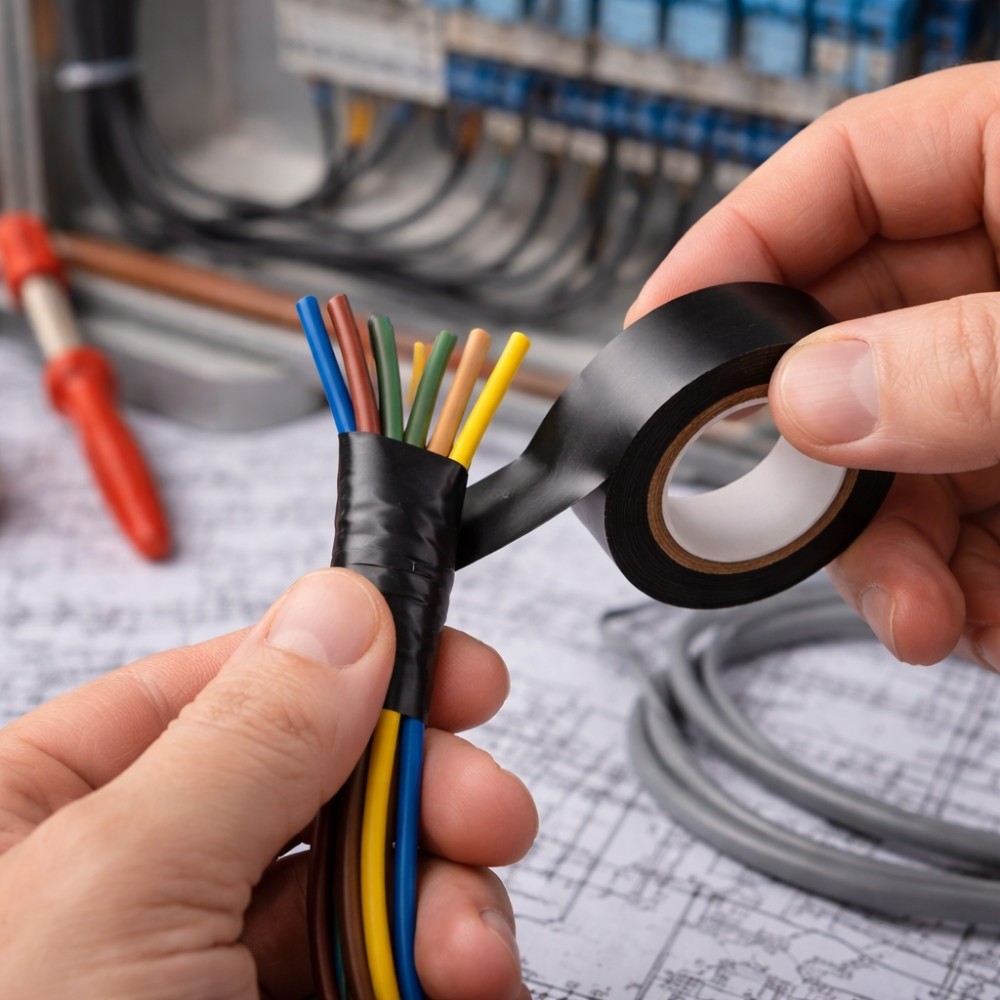 Ruban Isolant GEKO Noir 15mm x 10M en PVC – Ignifuge, Idéal pour Câblage, Isolation et Enroulement de Câbles Électriques