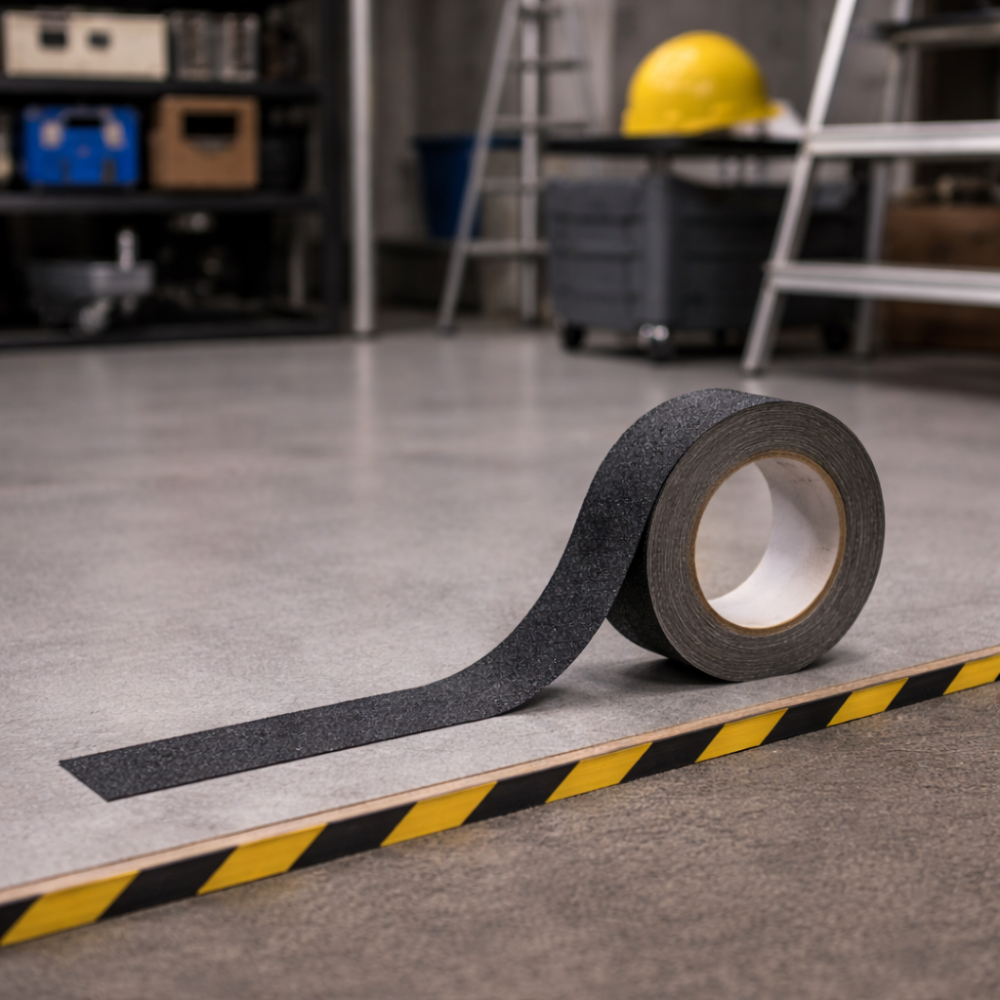 Ruban Adhésif Antidérapant GEKO 25 mm x 18 m Noir – Bande Sécurité Haute Adhérence pour Escaliers et Sols