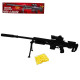 Fusil à billes 81 cm avec trépied et lunette factice – 0.5J, 18 billes incluses