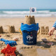 Seau de Plage Garni avec Pelle, Râteau et 2 Étoiles – Produit Officiel Équipe de France FFF, Jeu de Sable pour Enfants