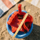 Seau de Plage Garni avec Pelle, Râteau et 2 Étoiles – Produit Officiel Équipe de France FFF, Jeu de Sable pour Enfants
