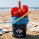 Seau de Plage Garni avec Pelle, Râteau et 2 Étoiles – Produit Officiel Équipe de France FFF, Jeu de Sable pour Enfants