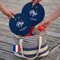 Raquette de Plage 37 cm avec Balle Rouge – Produit Officiel Équipe de France FFF, Plage & Jardin