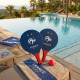 Raquette de Plage 37 cm avec Balle Rouge – Produit Officiel Équipe de France FFF, Plage & Jardin