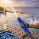 Pistolet Pompe à Eau 40 cm – Produit Officiel Équipe de France FFF, Lanceur d’Eau pour Jeux de Piscine et Plage