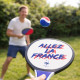 Raquette de Plage 32 cm Double Face avec 2 Balles Jeu Extérieur – Produit Officiel Équipe de France FFF, Plage et Jardin