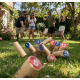 Jeu de Quilles Finlandaises en Bois – Produit Officiel Équipe de France FFF, Jeu d’Adresse en Plein Air pour Jardin
