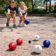 Set de 6 Boules de Pétanque pour Enfants Bleu Blanc Rouge – Produit Officiel Équipe de France FFF, Jeu d’Adresse pour Jardin