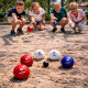 Set de 6 Boules de Pétanque pour Enfants Bleu Blanc Rouge – Produit Officiel Équipe de France FFF, Jeu d’Adresse pour Jardin