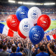 Lot de 20 Ballons Gonflables Bleu Blanc Rouge – Produit Officiel Équipe de France FFF, Ballons Supporter Match et Décoration