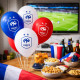 Lot de 20 Ballons Gonflables Bleu Blanc Rouge – Produit Officiel Équipe de France FFF, Ballons Supporter Match et Décoration