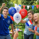 Lot de 20 Ballons Gonflables Bleu Blanc Rouge – Produit Officiel Équipe de France FFF, Ballons Supporter Match et Décoration