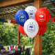 Lot de 20 Ballons Gonflables Bleu Blanc Rouge – Produit Officiel Équipe de France FFF, Ballons Supporter Match et Décoration