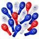 Lot de 20 Ballons Gonflables Bleu Blanc Rouge – Produit Officiel Équipe de France FFF, Ballons Supporter Match et Décoration