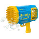 Pistolet à Bulles LED 69 Sorties Bazooka Lumineux pour Enfants – Machine à Bulles pour Jeux Extérieur Bleu et Jaune