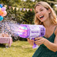 Pistolet à Bulles LED 69 Sorties Bazooka Lumineux pour Enfants – Machine à Bulles pour Jeux Extérieur Bleu et Jaune