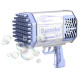 Pistolet à Bulles LED 69 Sorties Bazooka Lumineux pour Enfants – Machine à Bulles pour Jeux Extérieur Bleu et Jaune