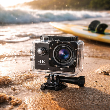 Cam&eacute;ra Sport 4K 30FPS WiFi Grand Angle 170&deg; avec Stabilisation &ndash; Cam&eacute;ra 16MP &Eacute;tanche 30 m Accessoires Sport et Aventure