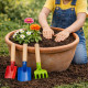 MINIGARDEN - Set de 3 Outils de Jardin Mini en Métal Colorés – Kit de Jardinage pour Enfant