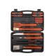Malette Barbecue 18 Pièces Ustensiles en Acier Inoxydable Bois et Polyéthylène – Kit BBQ Complet