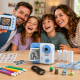 Appareil Photo Enfant Impression Instantanée 48 MP Vidéo 1080p Écran 2,4 Pouces 3 Rouleaux – Jeux et Lecteur Audio Bleu