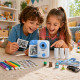 Appareil Photo Enfant Impression Instantanée 48 MP Vidéo 1080p Écran 2,4 Pouces 3 Rouleaux – Jeux et Lecteur Audio Bleu