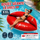 FLOATLIPS - Bouée Géante Lèvres 1,96 m x 1,00 m XXL Gonflable Piscine et Plage – Matelas Flottant Fun pour Été et Vacances