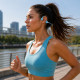 Casque à Conduction Osseuse Bluetooth 5.2 Bleu – Écouteurs Oreilles Libres pour Musique et Appels, Design Sport