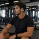 Casque à Conduction Osseuse Bluetooth 5.2 Bleu – Écouteurs Oreilles Libres pour Musique et Appels, Design Sport