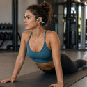 Casque à Conduction Osseuse Bluetooth 5.2 Bleu – Écouteurs Oreilles Libres pour Musique et Appels, Design Sport