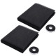 Set de 2 Moustiquaires Fenêtre DIY 130 x 150 cm Polyester Noir Découpable avec Bande Auto-Agrippante