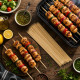 Set de 90 Piques à Brochettes en Bambou 40 cm pour Barbecue et Apéritif – Bâtonnets de Cuisson pour Grill, Viande..