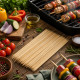Set de 90 Piques à Brochettes en Bambou 40 cm pour Barbecue et Apéritif – Bâtonnets de Cuisson pour Grill, Viande..