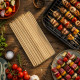 Set de 90 Piques à Brochettes en Bambou 40 cm pour Barbecue et Apéritif – Bâtonnets de Cuisson pour Grill, Viande..