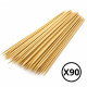 Set de 90 Piques à Brochettes en Bambou 40 cm pour Barbecue et Apéritif – Bâtonnets de Cuisson pour Grill, Viande..