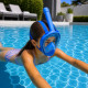SNORKMASK-Masque de Plongée Full Face Enfant 6-12 Ans Anti-Buée Snorkeling Sangles Réglables Confortables Noir ou Bleu