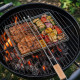 Set de 2 Double Grilles Barbecue Acier Chromé Carré 25x25 cm – Accessoires de Cuisson pour Grill, Viande et Légumes