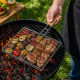 Set de 2 Double Grilles Barbecue Acier Chromé Carré 25x25 cm – Accessoires de Cuisson pour Grill, Viande et Légumes
