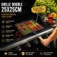 Set de 2 Double Grilles Barbecue Acier Chromé Carré 25x25 cm – Accessoires de Cuisson pour Grill, Viande et Légumes
