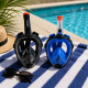 SNORKMASK_SM Masque de plongée full face adulte S-M anti-buée, vision panoramique, noir ou bleu