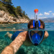 SNORKMASK_LXL - Masque de plongée full face adulte L-XL anti-buée, vision panoramique, noir ou bleu