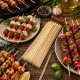 Set de 200 Piques à Brochettes en Bambou 20 cm pour Barbecue et Apéritif – Bâtonnets de Cuisson pour Grill, Viande etc..
