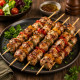 Set de 200 Piques à Brochettes en Bambou 20 cm pour Barbecue et Apéritif – Bâtonnets de Cuisson pour Grill, Viande etc..