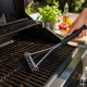 Brosse Barbecue Acier Inoxydable 30 cm Triangulaire avec Poils Métalliques – Accessoire Nettoyage pour Grille de Barbecue
