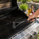 Brosse Barbecue Acier Inoxydable 30 cm Triangulaire avec Poils Métalliques – Accessoire Nettoyage pour Grille de Barbecue