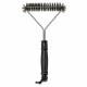 Brosse Barbecue Acier Inoxydable 30 cm Triangulaire avec Poils Métalliques – Accessoire Nettoyage pour Grille de Barbecue