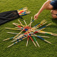 MIKADOXXL - Mikado Géant XXL 80 cm en Bois – Jeu d’Adresse Extérieur avec Filet