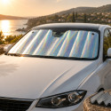 Pare Soleil Frontal Voiture 145 x 80 cm Pliable avec Ventouses – Protection UV et Chaleur pour Pare Brise