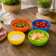 Set de 4 Bols Plastiques Colorés 15 cm pour Apéro et Barbecue – Bols Réutilisables Légers pour Snacks, Sauce, Pique Nique