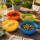 Set de 4 Bols Plastiques Colorés 15 cm pour Apéro et Barbecue – Bols Réutilisables Légers pour Snacks, Sauce, Pique Nique